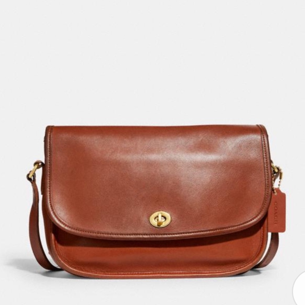 Vintage leather coach city bag